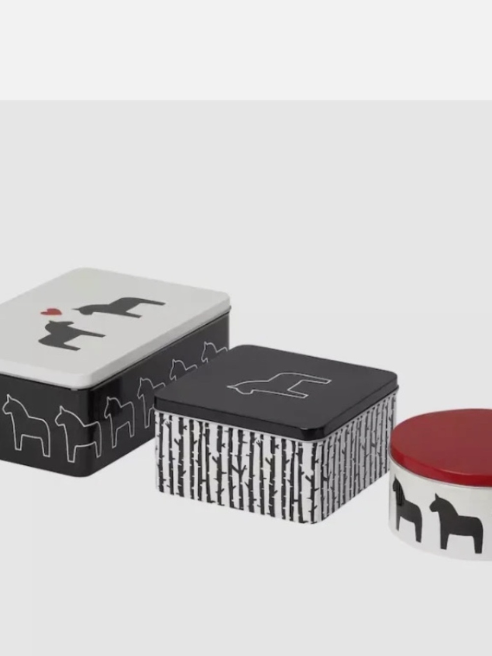 HÄSTHAGE Tin with Lid Set of 3 Metal Box